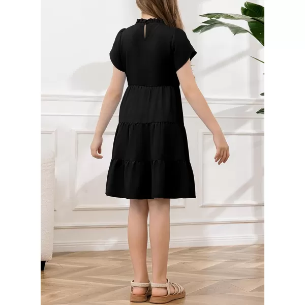 blibean Tween Girls 2024 Summer Boho Dress Kids Tiered Dresses Size 6-15 Years