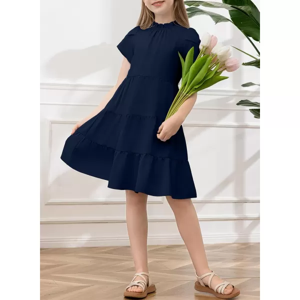 blibean Tween Girls 2024 Summer Boho Dress Kids Tiered Dresses Size 6-15 Years