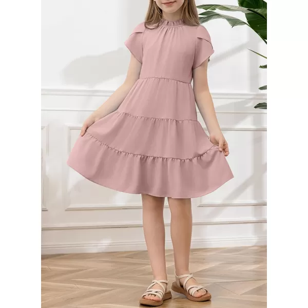 blibean Tween Girls 2024 Summer Boho Dress Kids Tiered Dresses Size 6-15 Years