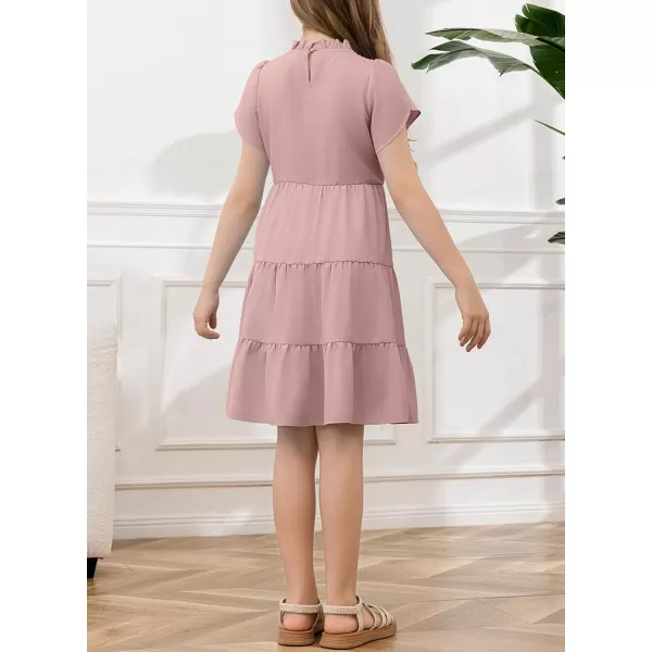 blibean Tween Girls 2024 Summer Boho Dress Kids Tiered Dresses Size 6-15 Years
