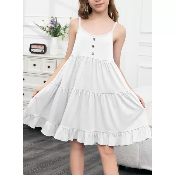 blibean Tween Girls Spaghetti Strap Dress Beach Sundress Size 6-15 Years