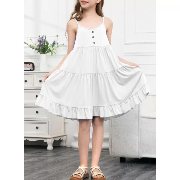 blibean Tween Girls Spaghetti Strap Dress Beach Sundress Size 6-15 Years