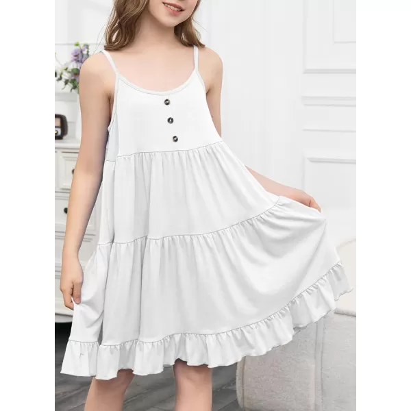 blibean Tween Girls Spaghetti Strap Dress Beach Sundress Size 6-15 Years