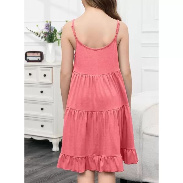 blibean Tween Girls Spaghetti Strap Dress Beach Sundress Size 6-15 Years