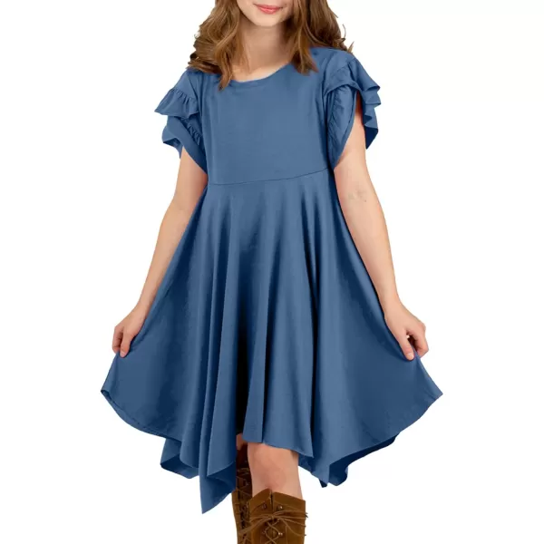 blibean Tween Girls Summer High Low Boho Dresses Size 4-15 Years