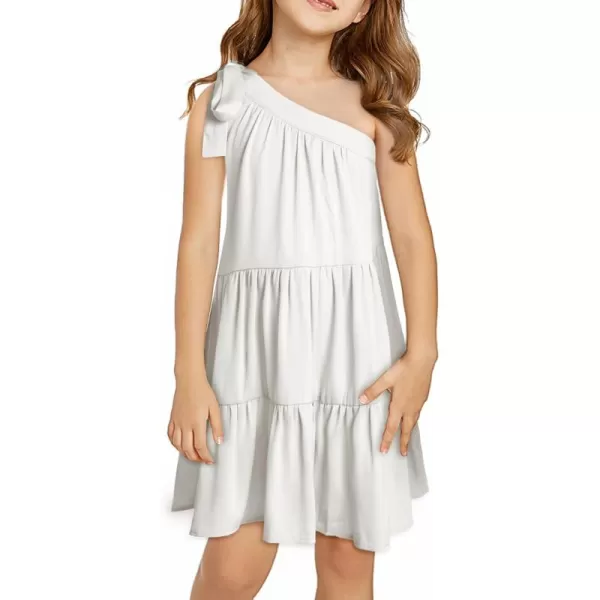 blibean Preteen Girls One Shoulder Dresses Tween Kids Outfits Size 4-13 Years
