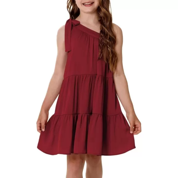 blibean Preteen Girls One Shoulder Dresses Tween Kids Outfits Size 4-13 Years