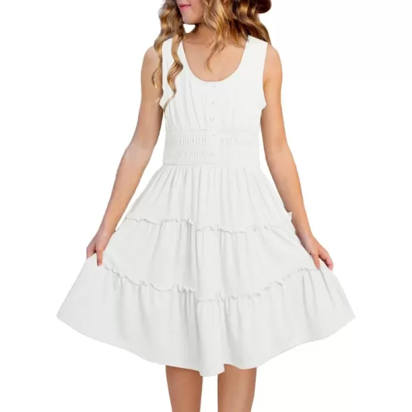 blibean Tween Girls 2024 Dress Sleeveless Tiered Simple Sundress Size 6-15 Years