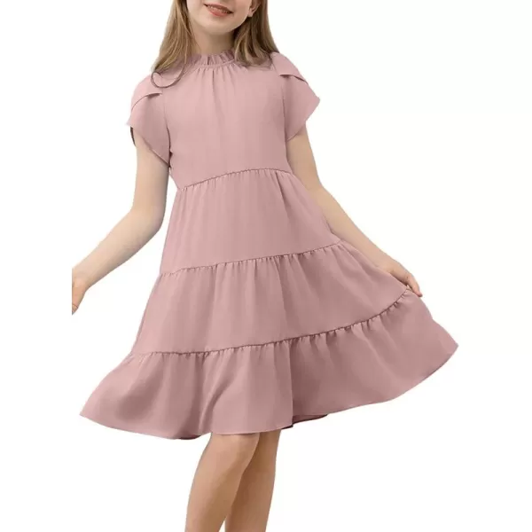 blibean Tween Girls 2024 Summer Boho Dress Kids Tiered Dresses Size 6-15 Years