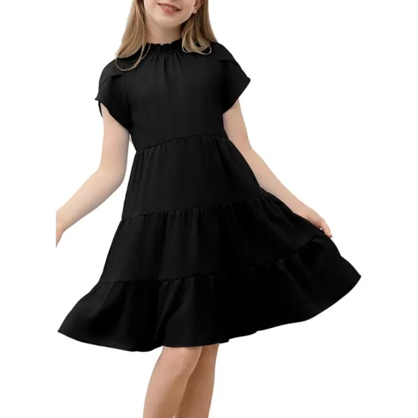 blibean Tween Girls 2024 Summer Boho Dress Kids Tiered Dresses Size 6-15 Years