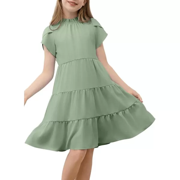 blibean Tween Girls 2024 Summer Boho Dress Kids Tiered Dresses Size 6-15 Years