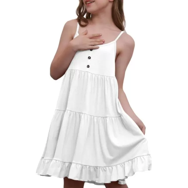 blibean Tween Girls Spaghetti Strap Dress Beach Sundress Size 6-15 Years