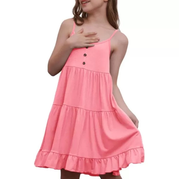 blibean Tween Girls Spaghetti Strap Dress Beach Sundress Size 6-15 Years