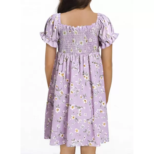 blibean Girls Summer Dress Tween Floral Boho Dresses Size 4-13 Years