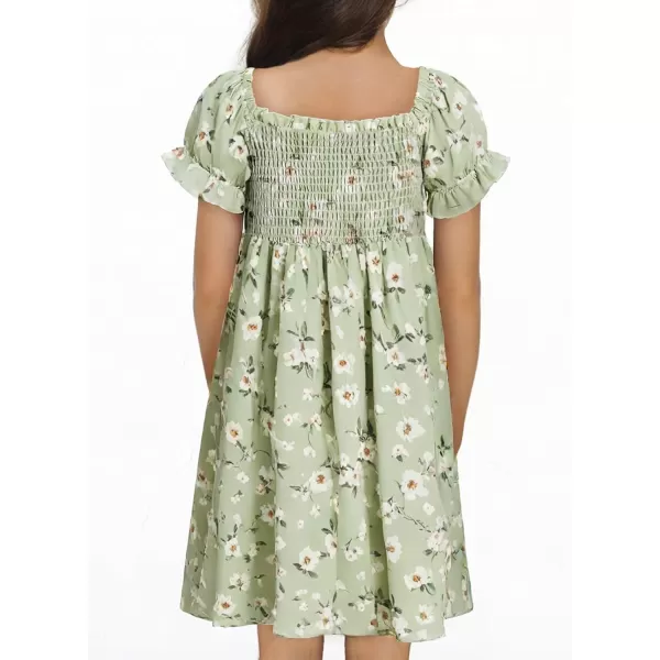 blibean Girls Summer Dress Tween Floral Boho Dresses Size 4-13 Years