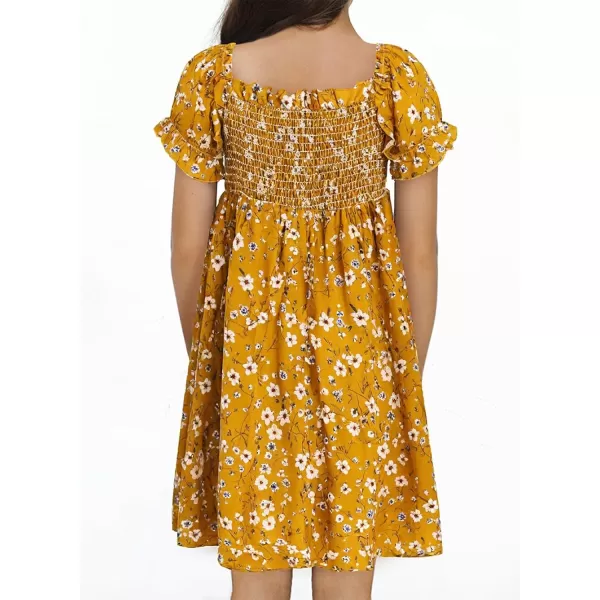 blibean Girls Summer Dress Tween Floral Boho Dresses Size 4-13 Years