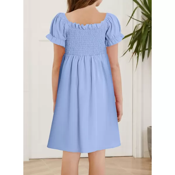 blibean Girls Summer Dress Tween Floral Boho Dresses Size 4-13 Years