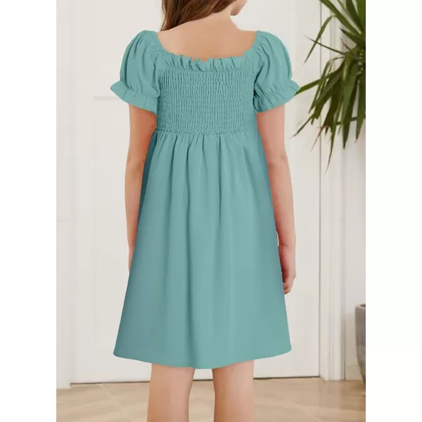 blibean Girls Summer Dress Tween Floral Boho Dresses Size 4-13 Years
