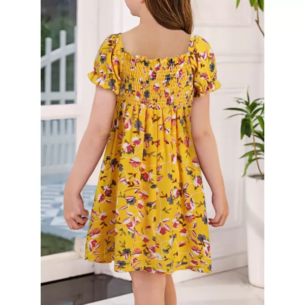 blibean Girls Summer Dress Tween Floral Boho Dresses Size 4-13 Years