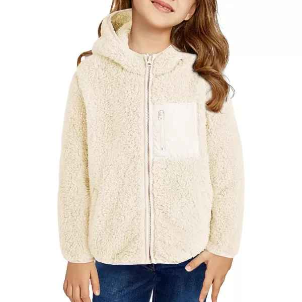 blibean Teen Girls Color Black Jacket Fleece Zip Hooded Coat Size 6-15 Years Old