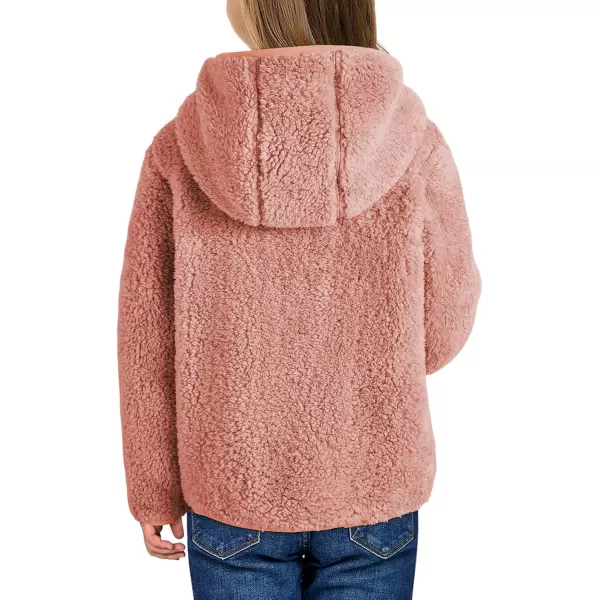 blibean Teen Girls Color Black Jacket Fleece Zip Hooded Coat Size 6-15 Years Old