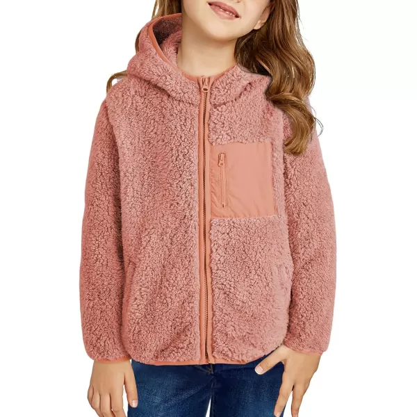 blibean Teen Girls Color Black Jacket Fleece Zip Hooded Coat Size 6-15 Years Old