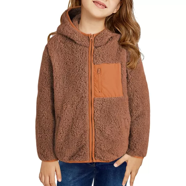 blibean Teen Girls Color Black Jacket Fleece Zip Hooded Coat Size 6-15 Years Old