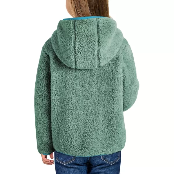 blibean Teen Girls Color Black Jacket Fleece Zip Hooded Coat Size 6-15 Years Old