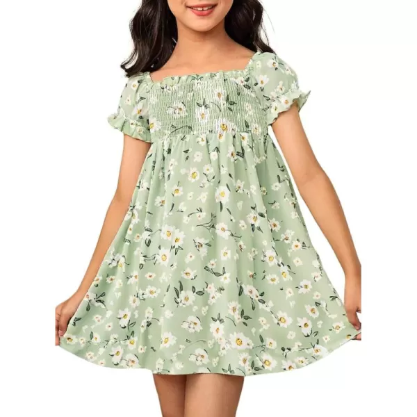 blibean Girls Summer Dress Tween Floral Boho Dresses Size 4-13 Years