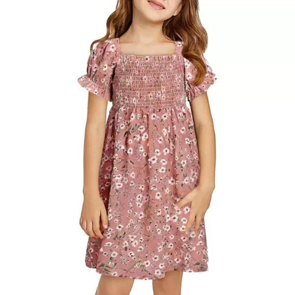 blibean Girls Summer Dress Tween Floral Boho Dresses Size 4-13 Years