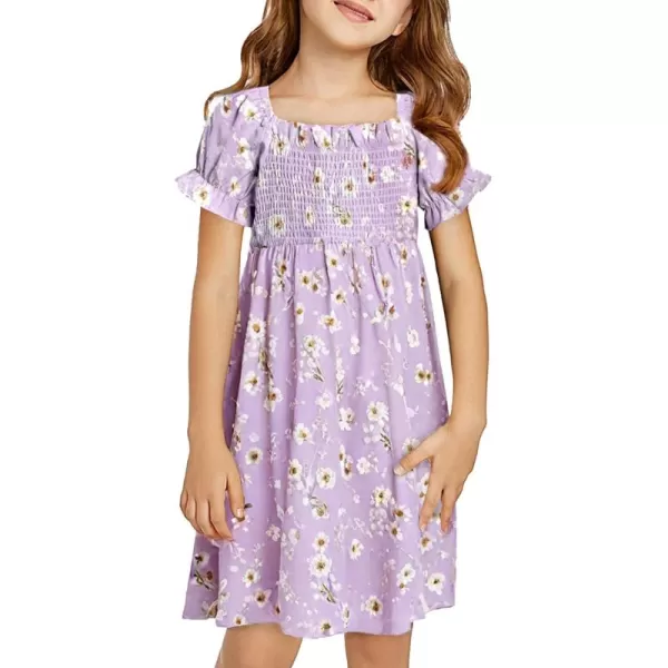 blibean Girls Summer Dress Tween Floral Boho Dresses Size 4-13 Years