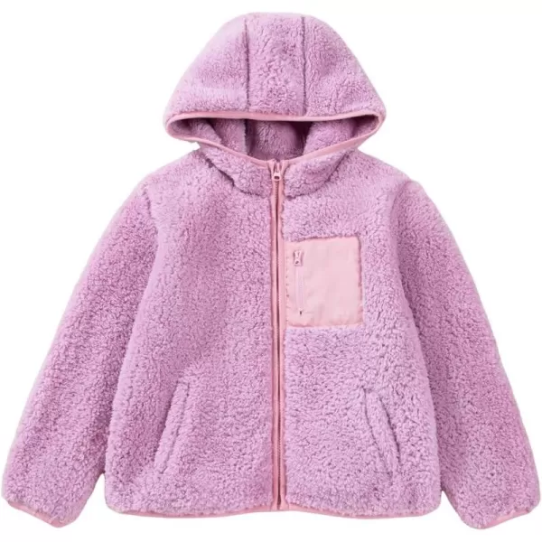 blibean Teen Girls Color Black Jacket Fleece Zip Hooded Coat Size 6-15 Years Old
