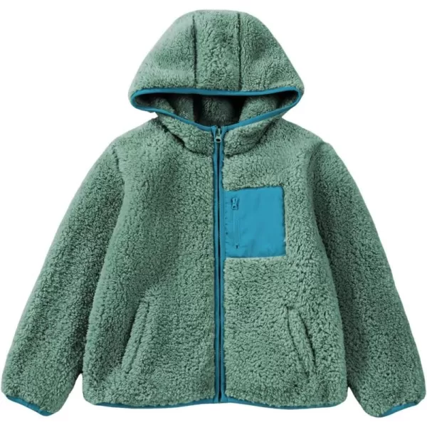 blibean Teen Girls Color Black Jacket Fleece Zip Hooded Coat Size 6-15 Years Old