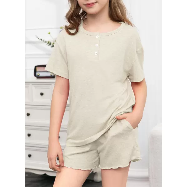 blibean Girls Summer Outfit 2024 Pockets Two Piece Shorts Set Size 4-13 Years
