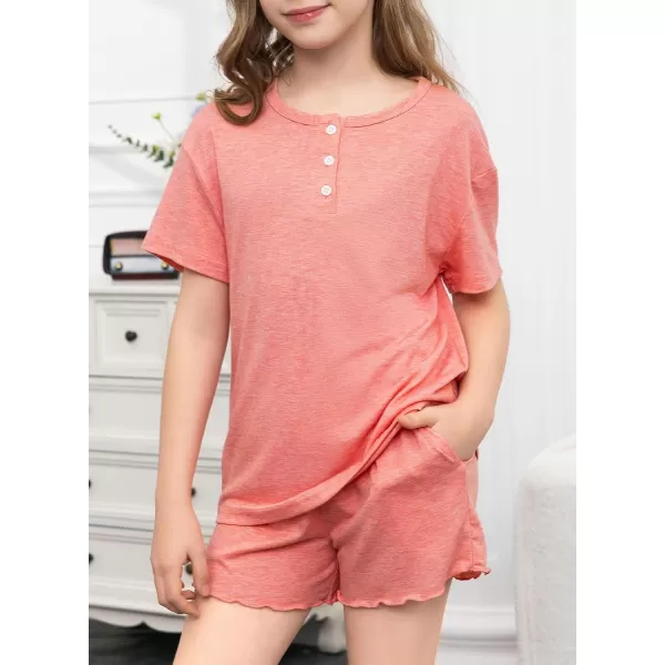 blibean Girls Summer Outfit 2024 Pockets Two Piece Shorts Set Size 4-13 Years