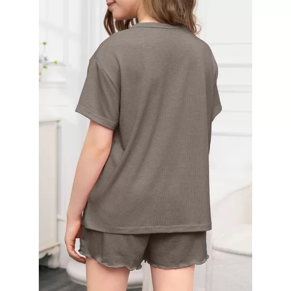 blibean Girls Summer Outfit 2024 Pockets Two Piece Shorts Set Size 4-13 Years