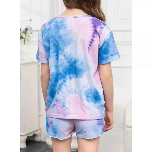 blibean Girls Summer Outfit 2024 Pockets Two Piece Shorts Set Size 4-13 Years