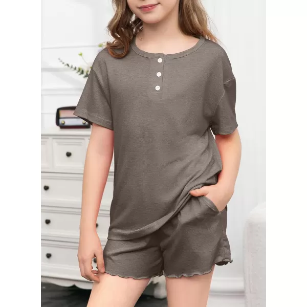 blibean Girls Summer Outfit 2024 Pockets Two Piece Shorts Set Size 4-13 Years