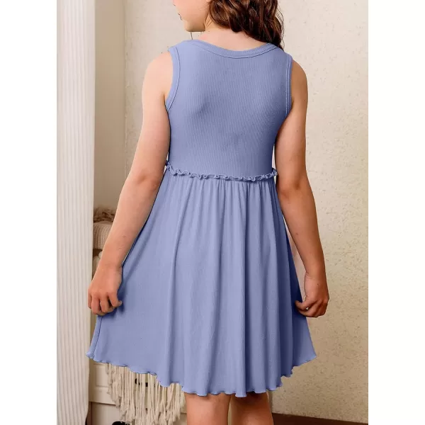 blibean Girls Summer Sleeveless Dress Comfy Outfits Size 4-13 Years Old