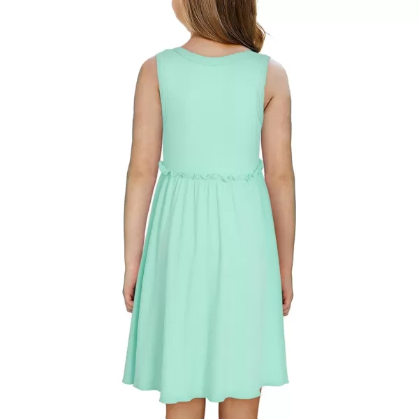 blibean Girls Summer Sleeveless Dress Comfy Outfits Size 4-13 Years Old