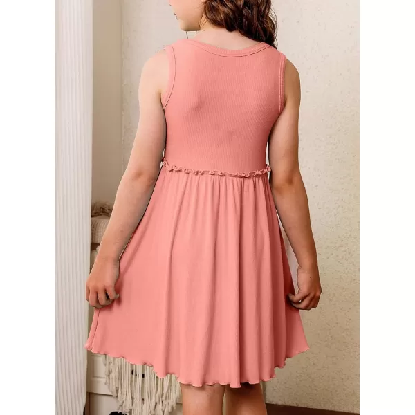 blibean Girls Summer Sleeveless Dress Comfy Outfits Size 4-13 Years Old