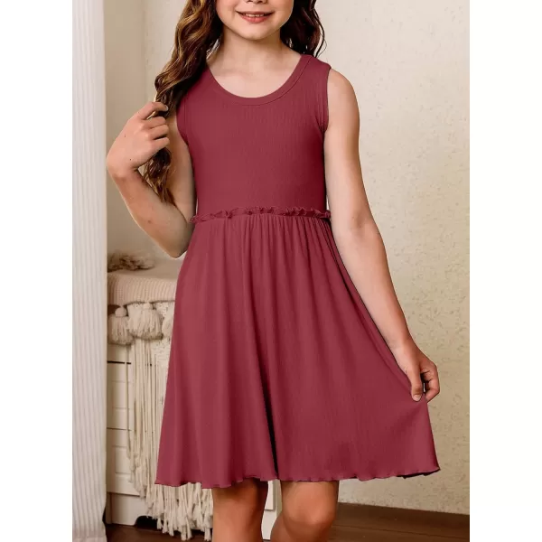 blibean Girls Summer Sleeveless Dress Comfy Outfits Size 4-13 Years Old