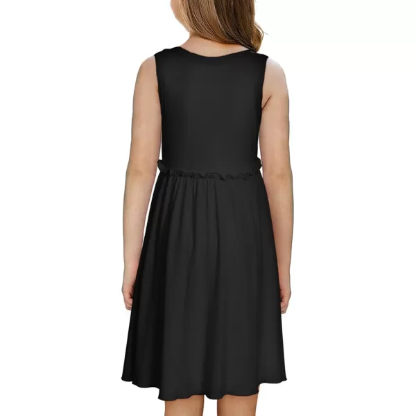 blibean Girls Summer Sleeveless Dress Comfy Outfits Size 4-13 Years Old