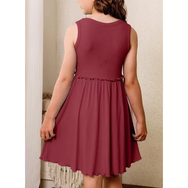 blibean Girls Summer Sleeveless Dress Comfy Outfits Size 4-13 Years Old