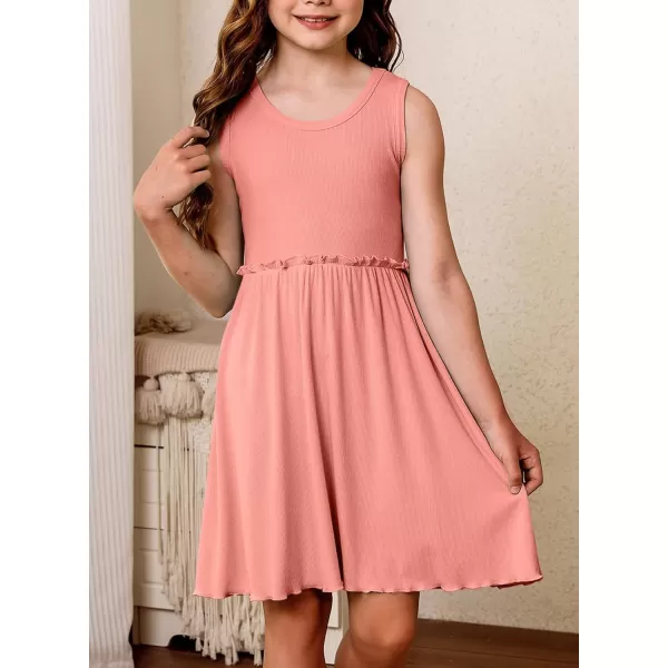 blibean Girls Summer Sleeveless Dress Comfy Outfits Size 4-13 Years Old