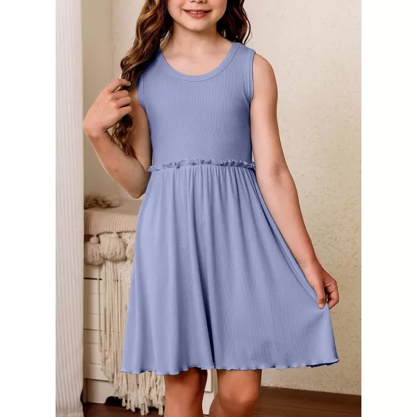 blibean Girls Summer Sleeveless Dress Comfy Outfits Size 4-13 Years Old