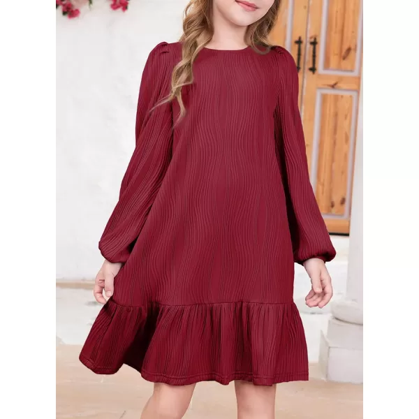 blibean Teen Girls 2024 Fall Dresses Kids Long Sleeve Boho Dress Size 6-15 Years