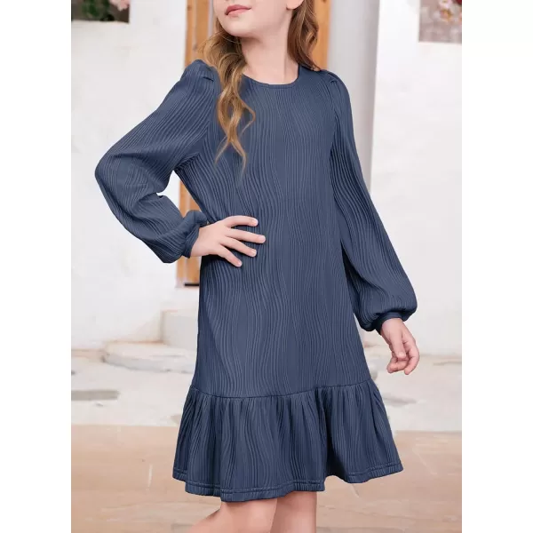 blibean Teen Girls 2024 Fall Dresses Kids Long Sleeve Boho Dress Size 6-15 Years