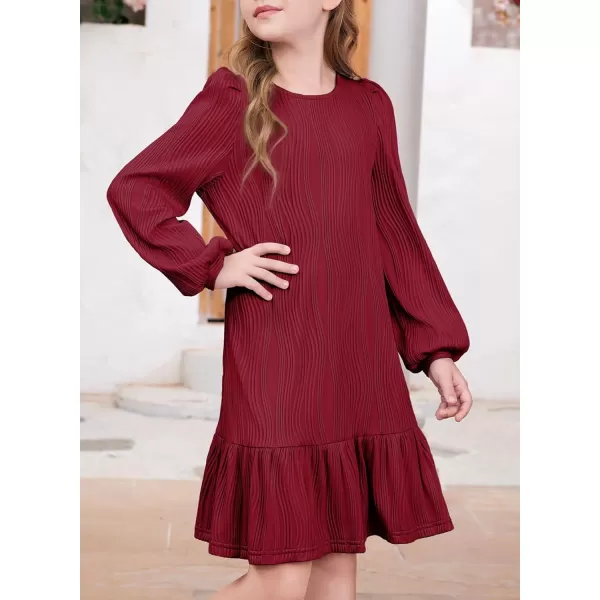 blibean Teen Girls 2024 Fall Dresses Kids Long Sleeve Boho Dress Size 6-15 Years