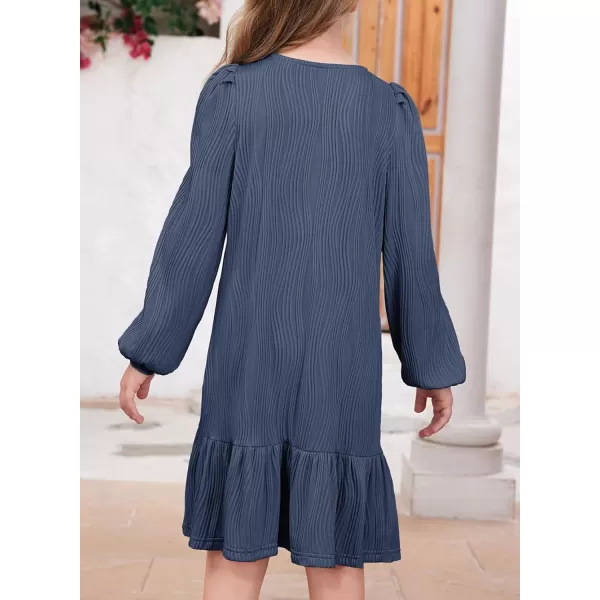 blibean Teen Girls 2024 Fall Dresses Kids Long Sleeve Boho Dress Size 6-15 Years